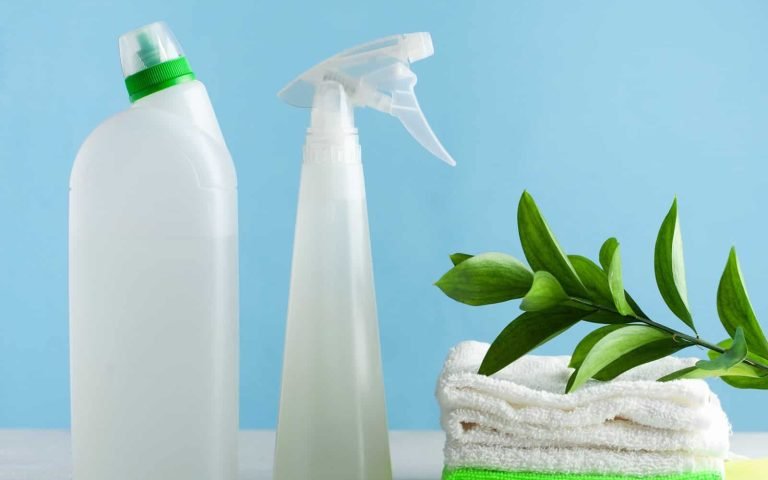 All-purpose cleaning spray bottle for home cleaning and disinfecting.